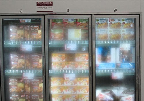 fan installation in freezer section grocery store