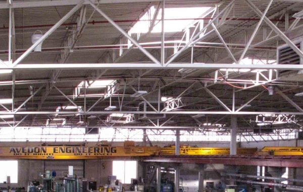 airius fans used in engineering warehouse