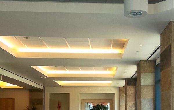 designer series fan inside building